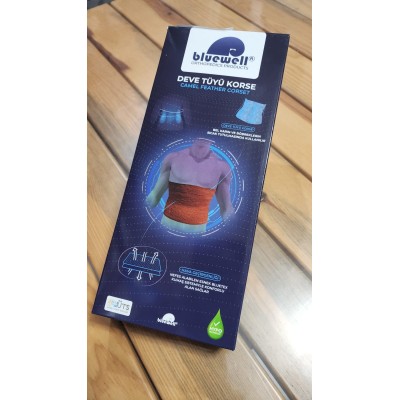 BLUEWELL DEVE TÜYÜ BEL KORSE STANDART BEDEN MEDİKAL KORSE BLUEWELL DEVE TÜYÜ BEL KORSE STANDART BEDEN MEDİKAL KORSE