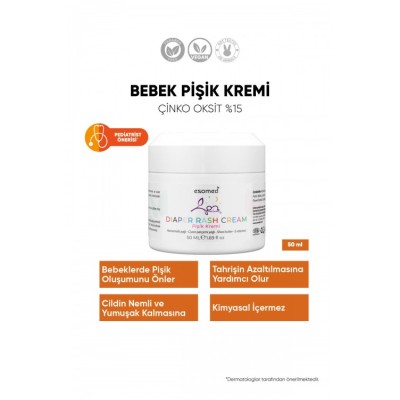 Bebek Pişik Önleyici Bitkisel Bakım Kremi Çinko Oksit %15 50 Ml Bebek Pişik Önleyici Bitkisel Bakım Kremi Çinko Oksit %15 50 Ml