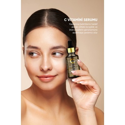 Kırışıklık Karşıtı C Vitamini Serum 30 Ml C VİT %10, SQUALENE, E VİT, SALİSİLİK ASİT, FERULİK ASİT %0,50