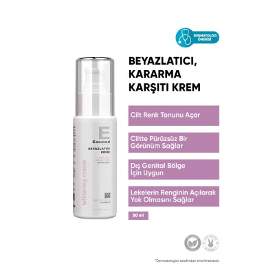 Vücut Beyazlatıcı Diz, Dirsek, Koltuk Altı, Özel Bölge Bikini Bölgesi Kararma Karşıtı Krem 50ml