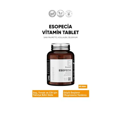 Esopecia Saç, Tırnak Ve Cilt İçin Kollojen Biotin, Keratin, At Kuyruğu, Selenyum Vitamin Tablet