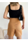 Dört çıtçıtlı Gabardin şort etek s249001