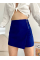 Gabardin fermuarlı şort etek S24906