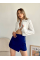 Gabardin fermuarlı şort etek S24906