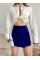 Gabardin fermuarlı şort etek S24906