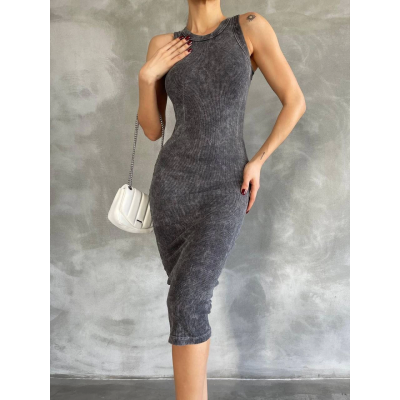 Halter yaka elbise aşit yıkamalı
