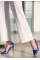 Jilya Mavi Cilt Stiletto Ayakkabı