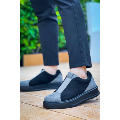 KB-007 Kuback Siyah Gri Siyah Yüksek Taban Tek Bant Bağcıksız Günlük Erkek KB-007 Kuback Siyah Gri Siyah Yüksek Taban Tek Bant Bağcıksız Günlük Erkek