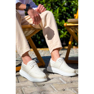 KB-042  Kuback Bağcıklı Beyaz Günlük Erkek Ayakkabı