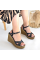 Minna Siyah Cilt Dolgu Topuk Sandalet