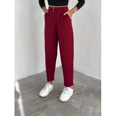 örme krep pantolon çift düğmeli örme krep pantolon çift düğmeli