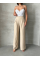 Pileli keten pantolon s255046