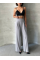 Pileli keten pantolon s255046