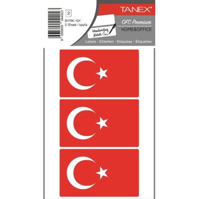 Tanex Byrk-101 Türk Bayrağı 80x48mm 6 Lı Paket Tanex Byrk-101 Türk Bayrağı 80x48mm 6 Lı Paket
