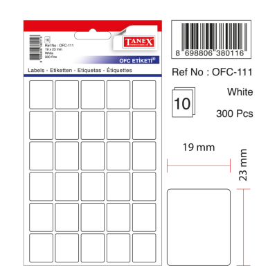 Tanex Ofc-111 Beyaz Ofis Etiketi Tanex Ofc-111 Beyaz Ofis Etiketi