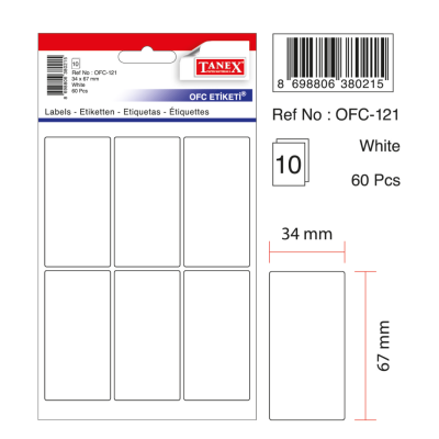 Tanex Ofc-121 Beyaz Ofis Etiketi Tanex Ofc-121 Beyaz Ofis Etiketi