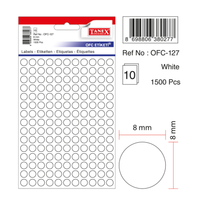 Tanex Ofc-127 Beyaz Ofis Etiketi Tanex Ofc-127 Beyaz Ofis Etiketi
