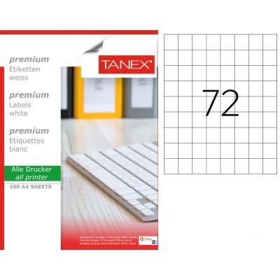 Tanex TW-2072 Laser Etiket 26 x 33 mm Tanex TW-2072 Laser Etiket 26 x 33 mm