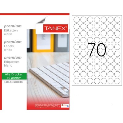 Tanex TW-2125 25 mm Laser Etiket Tanex TW-2125 25 mm Laser Etiket