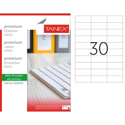 Tanex TW-2229 Laser Etiket 100 Lü Paket Tanex TW-2229 Laser Etiket 100 Lü Paket