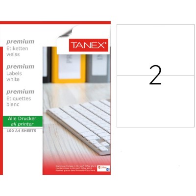 Tanex TW-2402 Laser Etiket 100 Lü Paket Tanex TW-2402 Laser Etiket 100 Lü Paket