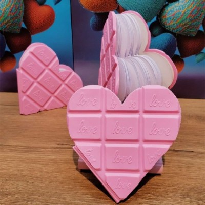 Kalpli Çikolata Not Defteri Pembe Renk Kalpli Çikolata Not Defteri Pembe Renk
