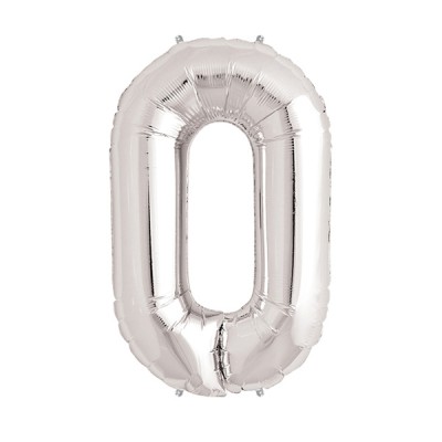 Gümüş Rengi Folyo Rakam Balon 1 Metre Gümüş Rengi Folyo Rakam Balon 1 Metre