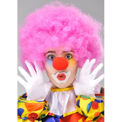 Pembe Renk Kıvırcık Bonus Peruk ve Kırmızı Burun Seti Pembe Renk Kıvırcık Bonus Peruk ve Kırmızı Burun Seti