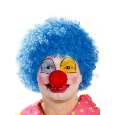Mavi Renk Kıvırcık Afro Palyaço Seti Mavi Renk Kıvırcık Afro Palyaço Seti