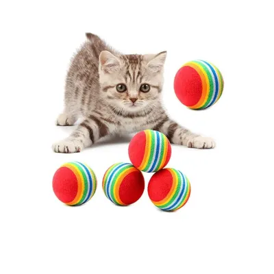 Sünger Kedi Köpek Çiğneme Ve Oyun Topu 4 Adet Sünger Kedi Köpek Çiğneme Ve Oyun Topu 4 Adet