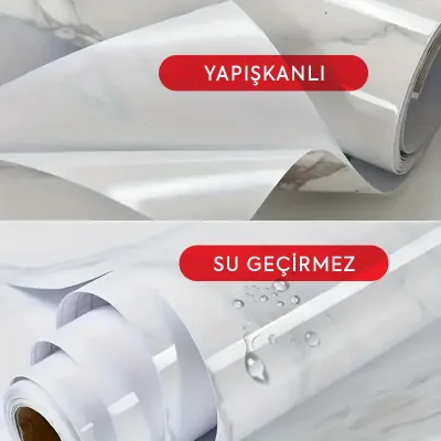 Mermer Desenli Kaplama Kağıdı 5 Metre Mermer Desenli Kaplama Kağıdı 5 Metre