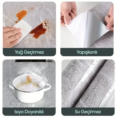 Mermer Desenli Kaplama Kağıdı 5 Metre Mermer Desenli Kaplama Kağıdı 5 Metre