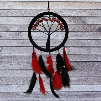 Siyah Kırmızı Hayat Ağacı Dream Catcher Siyah Kırmızı Hayat Ağacı Dream Catcher
