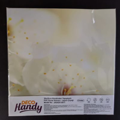 Decohandy 30x30 Cm Pvc Duvar Karosu 4'Lü Paket - Japon Çiçeği Decohandy 30x30 Cm Pvc Duvar Karosu 4'Lü Paket - Japon Çiçeği