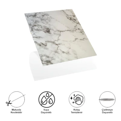 Decohandy 30x30 Cm Pvc Duvar Karosu 4'Lü Paket - Siyah Beyaz Mermer Decohandy 30x30 Cm Pvc Duvar Karosu 4'Lü Paket - Siyah Beyaz Mermer