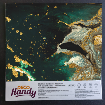 DecoHandy Pvc Yapışkanlı Yer Karosu 30x30cm 4'Lü Paket - Green Edition 0,36m2 DecoHandy Pvc Yapışkanlı Yer Karosu 30x30cm 4'Lü Paket - Green Edition 0,36m2