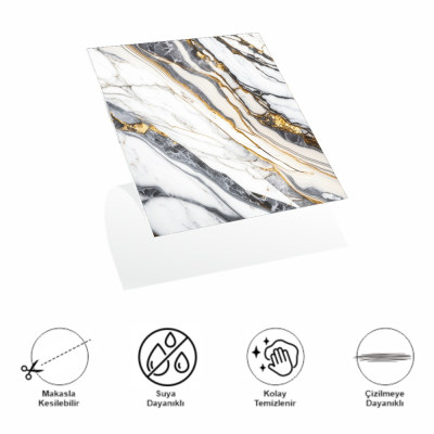 DecoHandy Pvc Yapışkanlı Yer Karosu 30x30cm 4'Lü Paket - Beyaz İnci 0,36m2 DecoHandy Pvc Yapışkanlı Yer Karosu 30x30cm 4'Lü Paket - Beyaz İnci 0,36m2