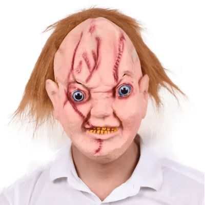 Chucky Saçlı Lateks Maske Chucky Saçlı Lateks Maske