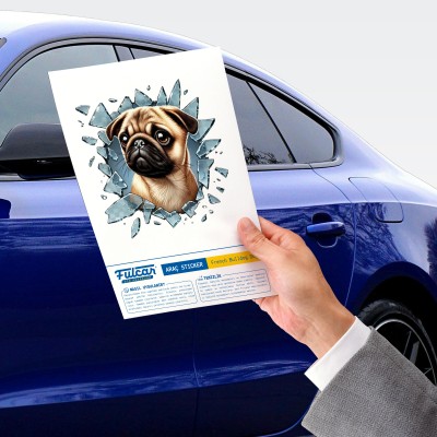 Fulcar French Bulldog Araç Stickerı Fulcar French Bulldog Araç Stickerı