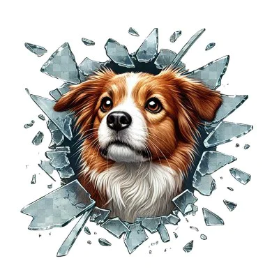 Fulcar Australian Shepherd Araç Stickerı Fulcar Australian Shepherd Araç Stickerı
