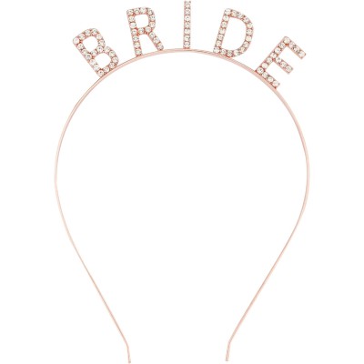 Rose Gold Bekarlığa Veda Kristal Taş Bride Tacı Rose Gold Bekarlığa Veda Kristal Taş Bride Tacı