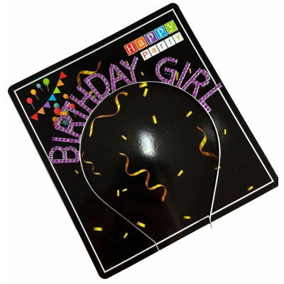 Mor Renk Kristal Taşlı Parlak Birthday Girl Yazılı Taç Mor Renk Kristal Taşlı Parlak Birthday Girl Yazılı Taç