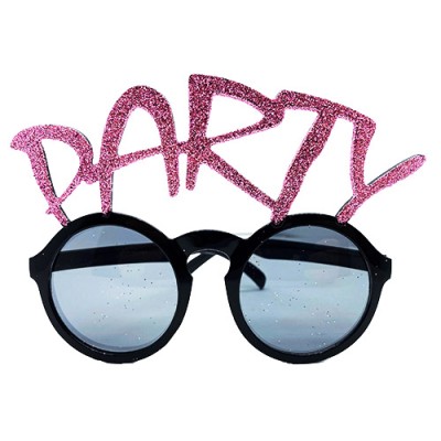 Party Yazılı Simli Pembe Renk Parti Gözlüğü Party Yazılı Simli Pembe Renk Parti Gözlüğü