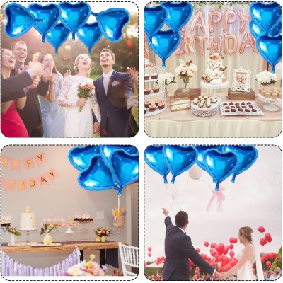 Metalize Mavi Kalp Folyo Balon Metalize Mavi Kalp Folyo Balon