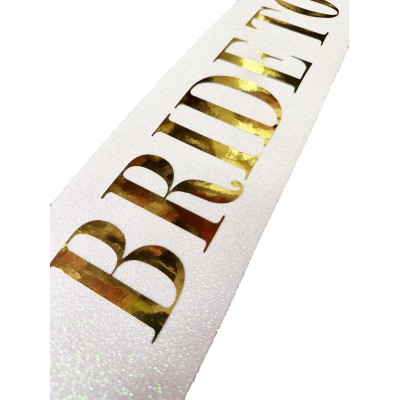 Altın Yazılı Bride To Be Simli Kuşak Kemer Altın Yazılı Bride To Be Simli Kuşak Kemer