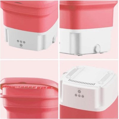 Pembe Katlanabilir Mini Çamaşır Makinesi Pembe Katlanabilir Mini Çamaşır Makinesi