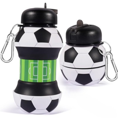 Futbol Topu Tasarımlı Akordiyon Su Şişesi Futbol Topu Tasarımlı Akordiyon Su Şişesi