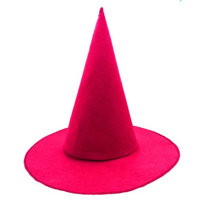 Pembe Fuşya Renk Keçe Cadı Şapkası Yetişkin Çocuk Uyumlu 35X38 cm Pembe Fuşya Renk Keçe Cadı Şapkası Yetişkin Çocuk Uyumlu 35X38 cm