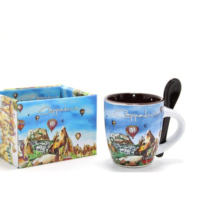 Kaşıklı Yöresel Kahve Fincanı Tekli Model 1 Kaşıklı Yöresel Kahve Fincanı Tekli Model 1