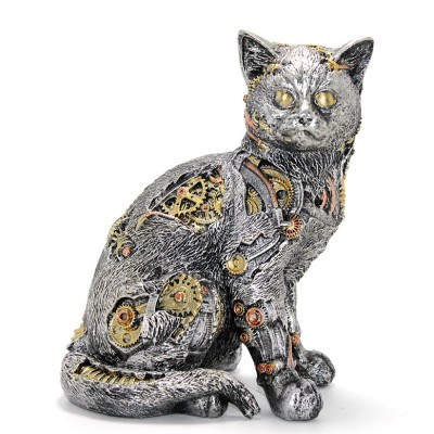 Steampunk Polyester Kedi Figürü Model 1 Steampunk Polyester Kedi Figürü Model 1